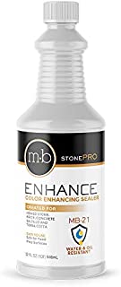 MB Stone Care - MB-21 Color Enhancer Sealer (1 Quart / 32 fl oz) (Concrete, Granite, Marble, Limestone, Travertine, Serpentine & Slate)  for Sealing