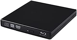 Xglysmyc USB2.0 External Blu Ray CD DVD Drive Burner,Slim Portable CD DVD RW BD-ROM Player Writer for Laptop Desktop Notebook Support Mac OS Windows XP/7/8/10 (Black)