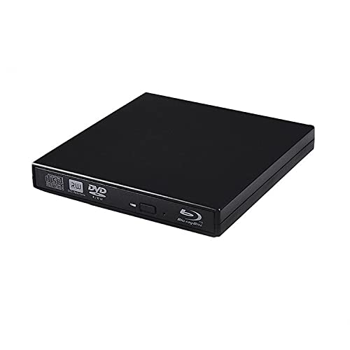 Xglysmyc USB2.0 External Blu Ray CD DVD Drive Burner,Slim Portable CD DVD RW BD-ROM Player Writer for Laptop Desktop Notebook Support Mac OS Windows XP/7/8/10 (Black)