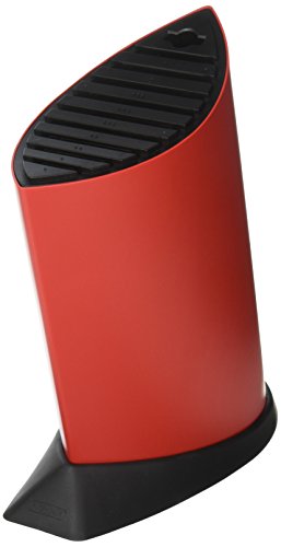 Global 10 Slot Ship Shape Knife Block-Red