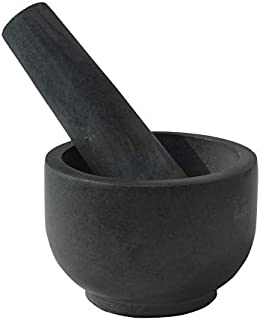 Kaizen Casa stone Mortar and Pestle, for Grind Spices, Powder Pesto, Mash Herbs, Crush Pills, Regular Size (3.75