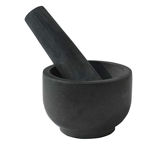 Kaizen Casa stone Mortar and Pestle, for Grind Spices, Powder Pesto, Mash Herbs, Crush Pills, Regular Size (3.75