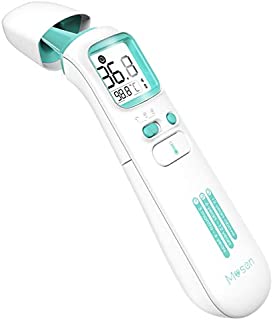 Mosen Medical Infrared Thermometer for Baby, Adults, Body Surface Space, Forehead and Ear Thermometer, Memory Function, 1 Second Measurement, Age Selection, Magnetic Switching.