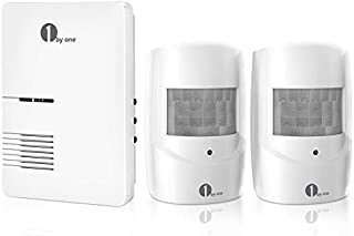 Driveway Alarm, 1byone Motion Sensor 1000ft Operating Range, 36 Melodies, Home Security Alert System with 1 Plug-in Receiver and 2 Weatherproof PIR Motion Detector, Protect Indoor/Outdoor Property