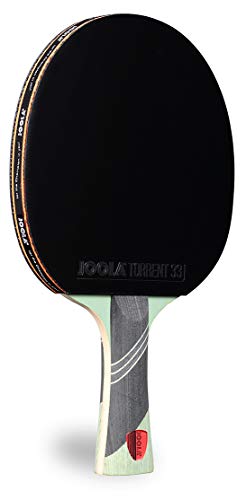 JOOLA Omega Speed - Table Tennis Racket for Advanced Training with Flared Handle - Tournament Level Ping Pong Paddle with Torrent 33 Table Tennis Rubber- Designed for Speed