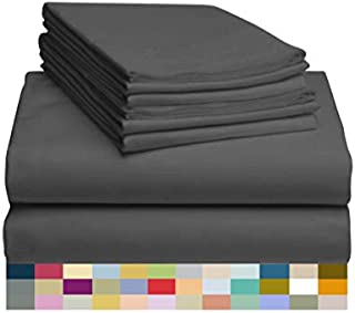 LuxClub 6 PC Sheet Set Bamboo Sheets Deep Pockets 18