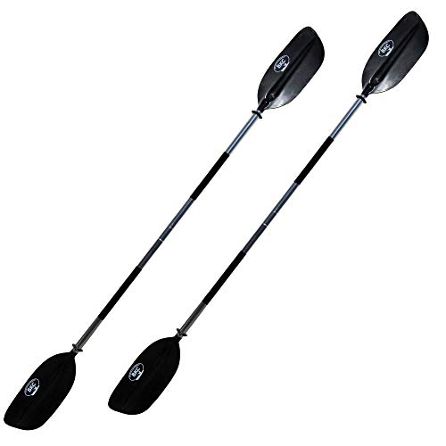 Pack of 2 BKC KP224 Kayak Paddle 86-Inch - 2-Piece Collapsible Heavy Duty Lightweight Kayak Paddle with Anti-Slip Grips (Set of 2)