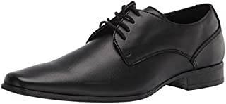 Calvin Klein Men's Brodie Oxford Shoe, Black Burnished Dress Calf, 11 Medium US