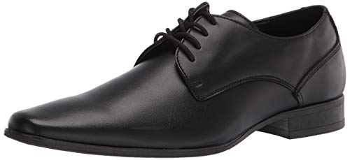 Calvin Klein Men's Brodie Oxford Shoe, Black Burnished Dress Calf, 11 Medium US