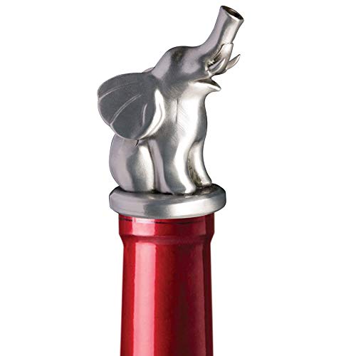 Stainless Steel Elephant Wine Aerator Pourer - Deluxe Decanter Spout for Robust Red and White Wine - Pour Amore Bottle Pourer/Stopper & Air Diffuser by Chris's Stuff