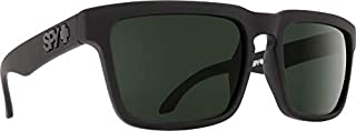 Spy Optic Helm Polarized Sunglasses, Soft Matte Black/Happy Gray/Green Polar, 57 mm