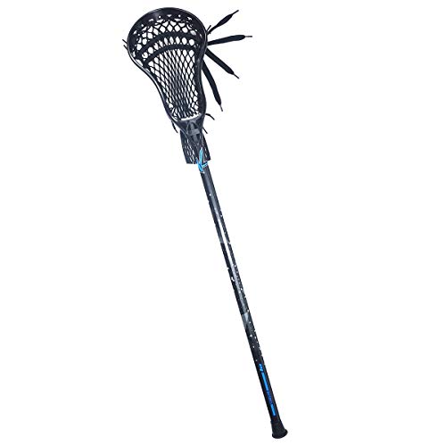 CAKLOR Lacrosse Complete Attack/Midfield Stick with Shaft & Head Mens-1 Stick,Black