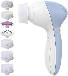 Facial Cleansing Brush [Newest 2020], PIXNOR Waterproof Face Spin Brush with 7 Brush Heads for Deep Cleansing, Gentle Exfoliating, Removing Blackhead, Massaging
