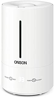 Cool Mist Humidifier, 4.5L Top Fill Ultrasonic-Quiet Humidifiers for Bedroom Humidistat, Led Display, 3 Mist Level Adjustable Sleep Mode, Smart Air Humidifiers for Large Room