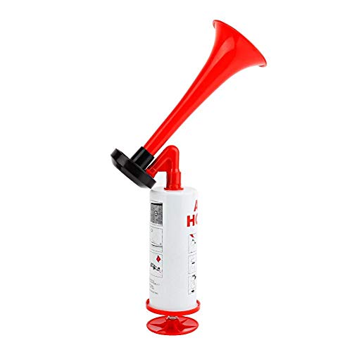 Air Horn Pump Handheld Aluminum+ABS Loud Sound Hand Held Signal Horn for Car Marine Boat Sports Events Camping Universal