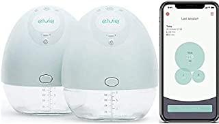 Elvie Double Electric Wearable Smart Breast Pump - Silent Hands-Free Portable Breast Pump That Can Be Worn in-Bra with App 2-Modes & Variable Suction