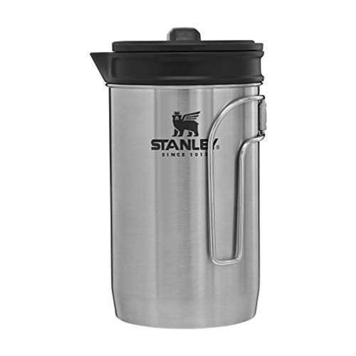 Stanley Adventure All-in-One Boil + Brew camping french press, 32 oz, Silver