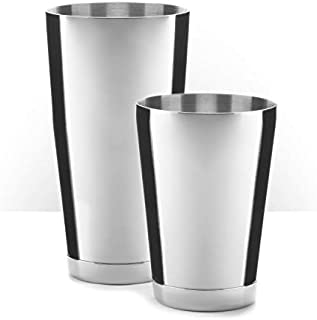 Piña Barware Stainless Steel Commercial Bar Boston Shaker Tin Set - 28oz. & 18oz. / Mirror Polished (1 Pair)