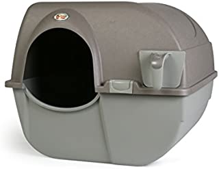 Omega Paw Roll'n Clean Self Cleaning Litter Box, Brown, Large