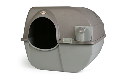 Omega Paw Roll'n Clean Self Cleaning Litter Box, Brown, Large