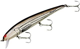 Bomber Lures Long A Slender Minnow Jerbait Fishing Lure, Baby Striper, B15A Floating (4.5 in, 1/2 oz)