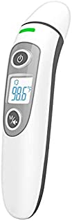 Thermometer Forehead and Ear - Strongest-and-Heaviest Duty Medical Thermometer - for Baby Kids and Adults - Infrared Digital Thermometer with Fever Indicator Accurate Fast Readings