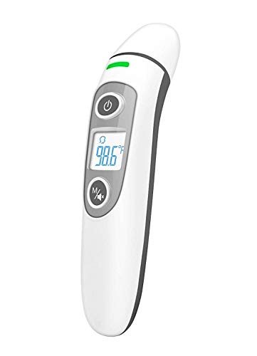 Thermometer Forehead and Ear - Strongest-and-Heaviest Duty Medical Thermometer - for Baby Kids and Adults - Infrared Digital Thermometer with Fever Indicator Accurate Fast Readings