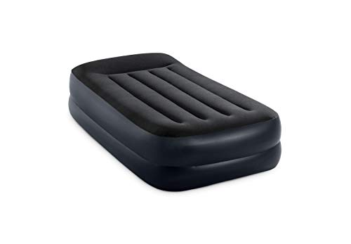 Intex Dura-Beam Standard Series Pillow Rest Raised Airbed w/Built-in Pillow & Internal Electric Pump, Twin