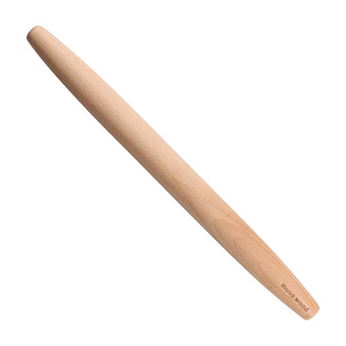 Muso Wood Wooden French Rolling Pin for Baking,Beech Wood (French 15.75-Inch-by-1.38-Inch)