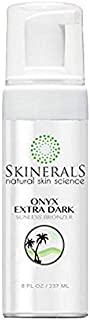 Skinerals Onyx Extra Dark Self Tanner Sunless Tanning Mousse Bronzer with Natural and Organic Ingredients for Safe Tan on Body and Face (8 Ounce)