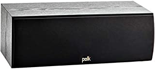 Polk Audio T30 100 Watt Home Theater Center Channel Speaker - Hi-Res Audio with Deep Bass Response | Dolby and DTS Surround | Single, Black