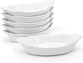 Au Gratin Dish, by KooK, Fine Ceramic Make, Oven Safe, Bakeware, 9in, 18oz, Set of 6