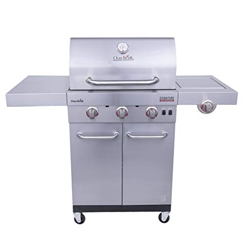 Char-Broil 463342620 Signature TRU Infrared 3-Burner Cabinet Style Gas Grill, Stainless Steel