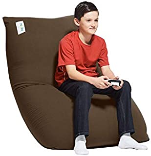 Yogibo Midi Bean Bag for Kids, Teens and Adults, Beanbag Recliner Lounge Chair for Gaming, Lounging, and Sitting, Brown