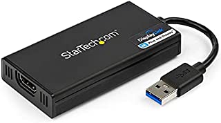 StarTech.com USB 3.0 to HDMI Adapter - 4K 30Hz Ultra HD - DisplayLink Certified - USB Type-A to HDMI Display Adapter Converter for Monitor - External Video & Graphics Card - Mac & Windows (USB32HD4K)