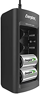 Rechargeable Battery Charger by Energizer, for C D AA AAA 9V Ni-MH Rechargeable Batteries with LED Indicator and Overcharge Prevention Function