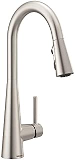 Moen 7864SRS Sleek One-Handle High Arc Pulldown Kitchen Faucet Featuring Power Clean, Spot Resist Stainless