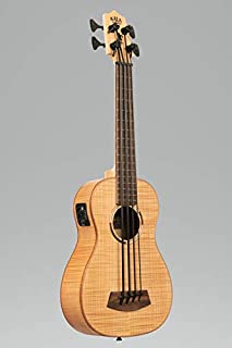 Kala UBASS-FM-FS Flame Maple Fretted U-BASS Acoustic-Electric Ukulele Bass