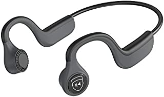 IYY Bone Conduction Headphones Wireless Bluetooth Earphones IP55 Waterproof Sports Open-Ear Headsets for Running Driving Cycling Meeting (Gray)