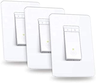 Kasa Smart Dimmer Switch by TP-Link, Single Pole, Needs Neutral Wire, WiFi Light Switch for LED Lights, Works with Alexa and Google Assistant, UL Certified, 3-Pack(HS220P3)