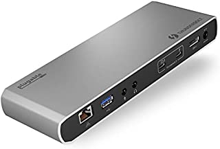 Plugable Thunderbolt 3 Dock Compatible with MacBook Pro and Thunderbolt 3 PCs (4K DisplayPort or HDMI, 1Gb Ethernet, Audio, 3 USB Ports, 85W Charging)