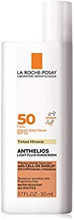 La Roche-Posay Anthelios Tinted Mineral Ultra-Light Fluid Broad Spectrum SPF 50, Face Sunscreen with Titanium Dioxide, Oil-Free, 1.7 Fl. Oz