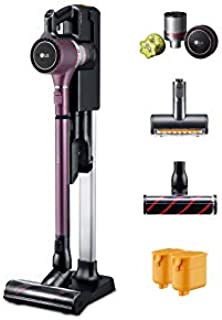 LG Cordzero A9, Two Batteries, for Hard-Floor, Carpet, Couch, Mattress, Car, Extra Filter kit, (A908VMR) Cordless Stick Vacuum, Vintage Wine