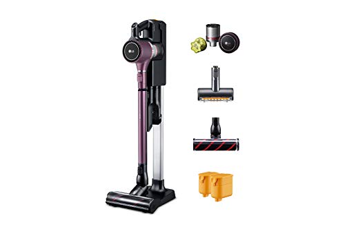 LG Cordzero A9, Two Batteries, for Hard-Floor, Carpet, Couch, Mattress, Car, Extra Filter kit, (A908VMR) Cordless Stick Vacuum, Vintage Wine