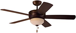 Emerson Ceiling Fans CF850VNB Summerhaven 52-Inch Indoor Outdoor Ceiling Fan with Light, Wet Rated Ceiling Fans in Venetian Bronze Finish