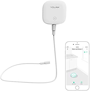 YoLink Water Leak Sensor 2, 1/4 Mile World's Longest Range Smart Home Water Leak Sensor, Water Leak Detector with Built-in Siren Up to 105dB, Works with Alexa and IFTTT - YoLink Hub Required