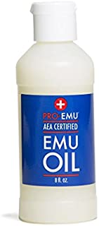 PRO EMU OIL (8 oz) All Natural Emu Oil - AEA Certified - Made In USA Best All Natural Oil for Face, Skin, Hair and Nails.