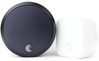 August Smart Lock Pro (3rd Gen) + Connect Hub - Zwave, Home Kit & Alexa Compatible - Gray