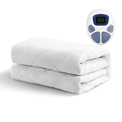 MAEVIS Heated Mattress Pad Full Size,10 Heat Setting,Quilted Electric Mattress Pads Fit up to 15