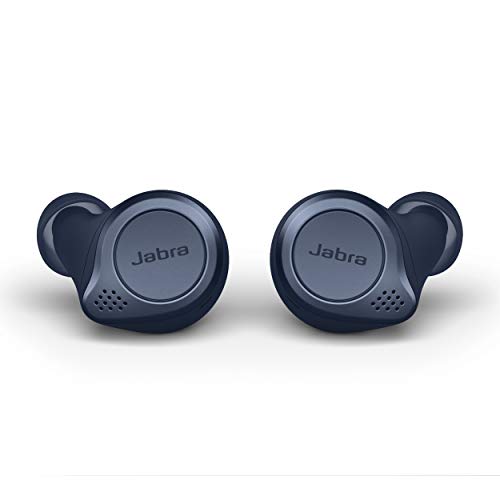 Jabra Elite Active 75t True Wireless Bluetooth Earbuds, Navy  Wireless Earbuds for Running and Sport, Charging Case Included, 24 Hour Battery, Active Noise Cancelling Sport Earbuds